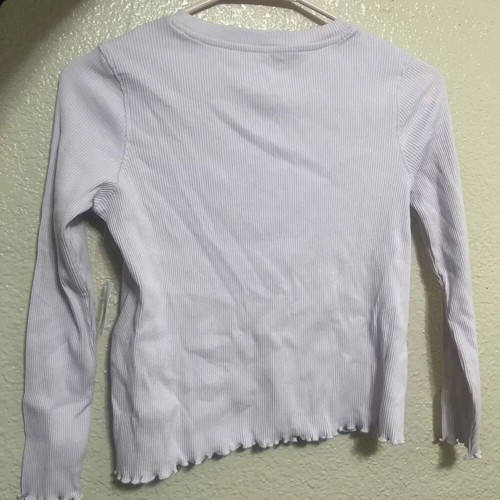 New Disney Park WDW Lilac Mickey LS Tee 9/10 Cotton